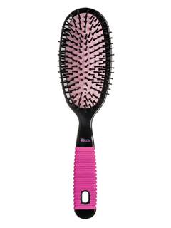 ESCOVA OVAL RICCA GDE BLACK & PINK R2411