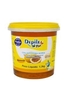 CERA DEPILAT DEPILE PLUS 1,3KG MARACUJA