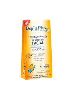 FOLHAS PRONTAS DEPILE PLUS FACIAL C/16UN