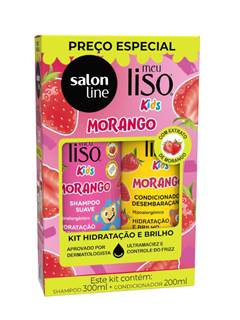 KIT SH+COND S.LINE LISO MORANGO KI 300ML