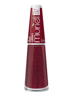 ESMALTE MURIEL SOLTO GLITTER RED GLITTER