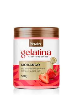 GELATINA KERATEX  MORANGO 500G
