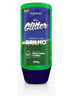 GEL CAB/CORPO GLITER FIXED VERDE  200G